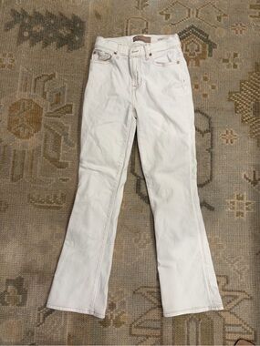7 For All Mankind White Ankle Crop Jeans